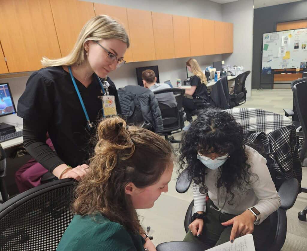 DAWN volunteers collaborating in the clinic